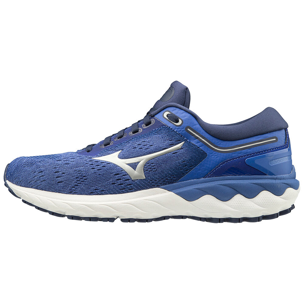 Sapatilhas Running Mizuno Wave Skyrise - Mulher - Azuis/Prateadas - GECZS4679